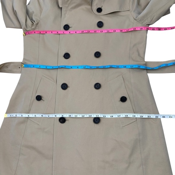 Burberry Buckingham Trench Coat Camel Tan Nova Check Lining Size 10 US Authentic - Picture 15 of 16